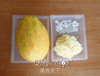 [guangdong] Braised Papaya with Rock Sugar and Tremella recipe