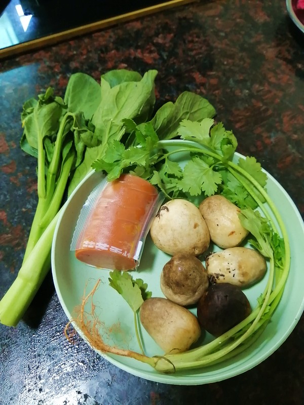 Roasted Sausage and Choy Heart Fried Rice recipe