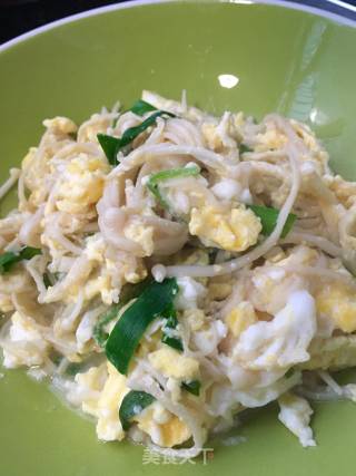 Enoki Mushroom Eggs recipe
