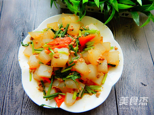 Stir-fried Jelly with Minced Meat recipe