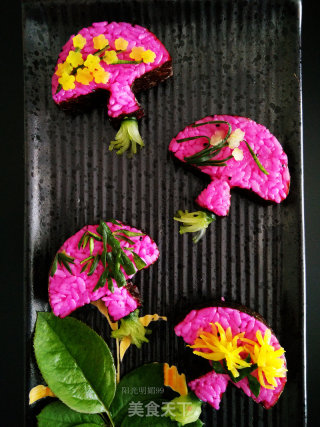 Plum, Orchid, Bamboo and Chrysanthemum [flower Sushi] recipe