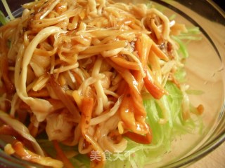 Five-minute Quick Dish-lettuce Mixed with Enoki Mushrooms recipe