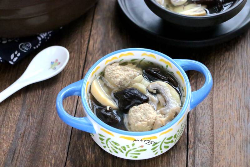 Fungus and Mushroom Meatball Soup recipe