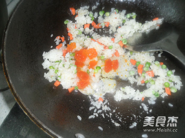 Salted Duck Egg Fried Rice recipe