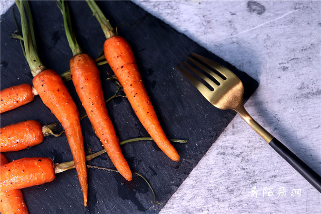 Roasted Baby Carrots with Teriyaki Sauce recipe