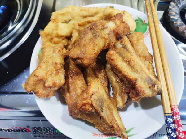 Crispy Fried Pork Ribs recipe