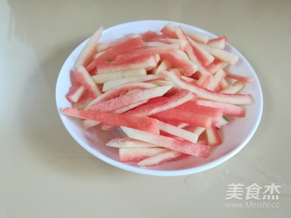 Sweet and Sour Watermelon Strips recipe