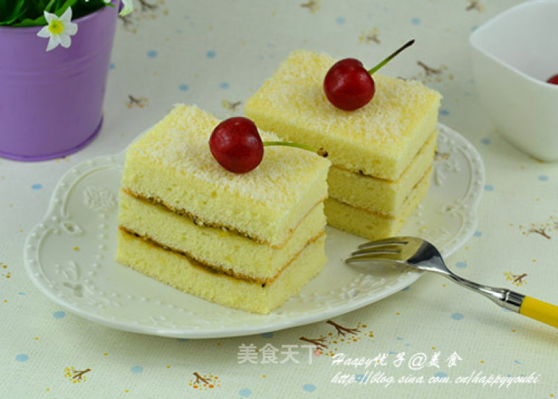 Coconut Jam Chiffon Cake