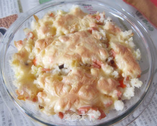 Regeneration of Leftover Rice that Turns Waste into Treasure [cheese Baked Rice] recipe