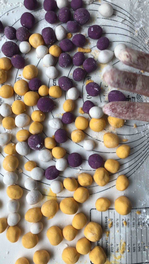 Three-color Taro Balls recipe