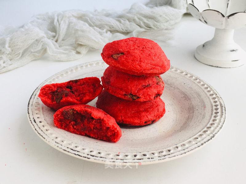 Red Velvet Chocolate Soft Cookies recipe