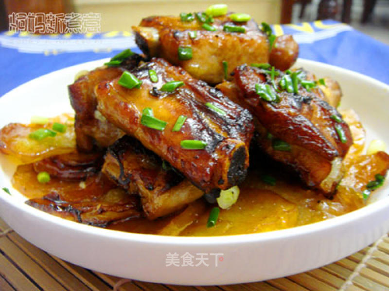 Grilled Pork Ribs and Potatoes recipe