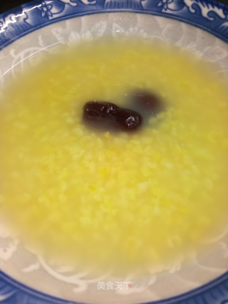 Corn Grits with Red Dates recipe