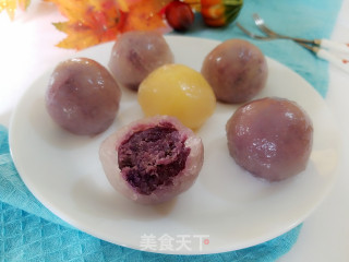 Purple Sweet Potato Sago Crystal Bag recipe