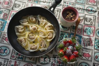 Fried Wontons with Chia Seed Snowflakes recipe