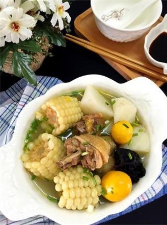 Corn Yam Hen Soup recipe