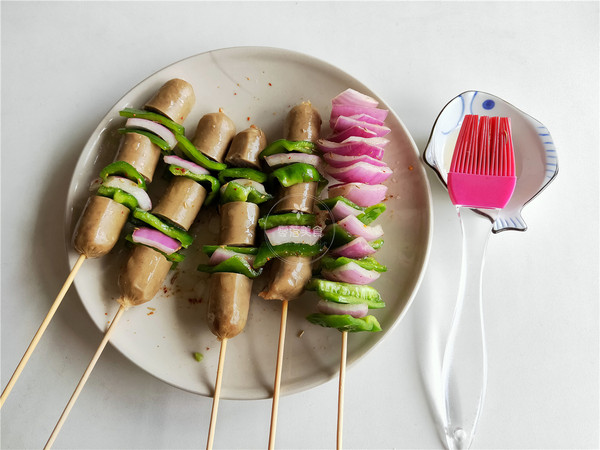 Beef Sausage Skewers recipe