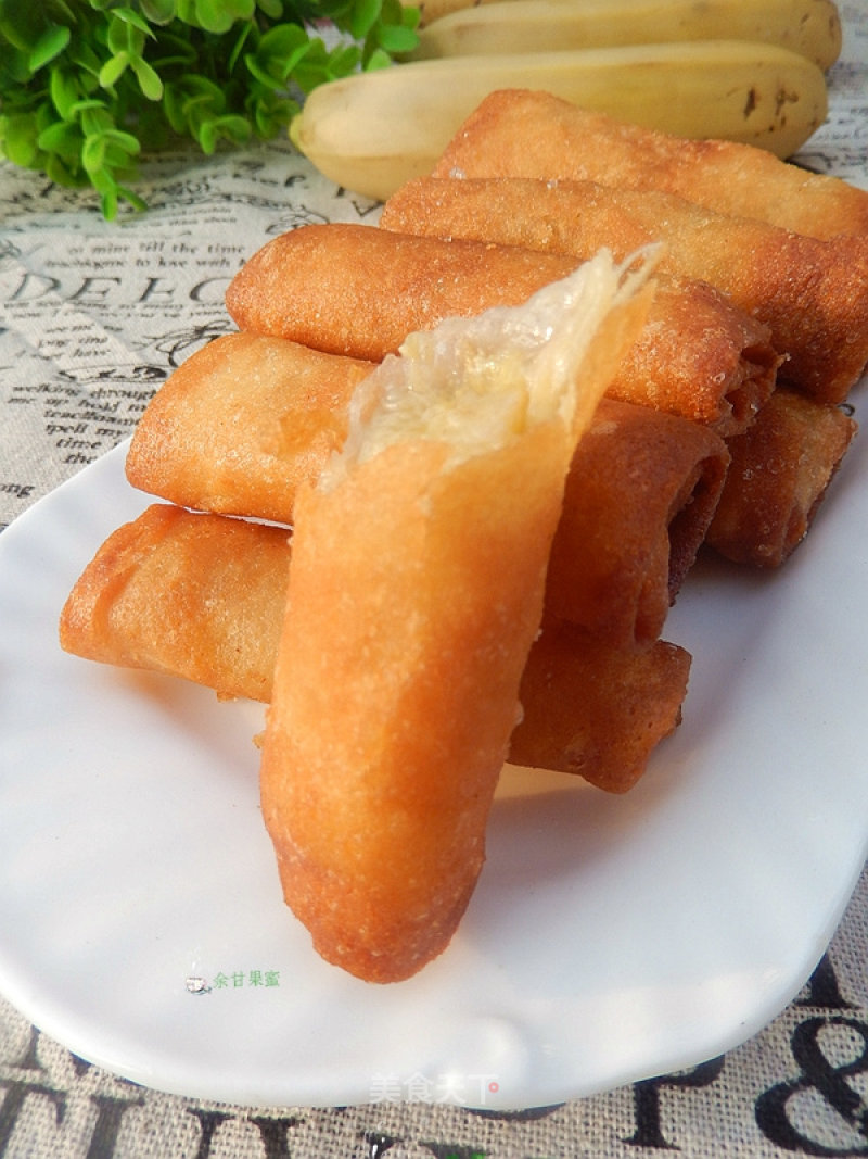 Banana Cheese Spring Rolls recipe