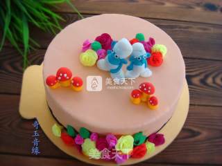 Smurf Fondant Cake recipe