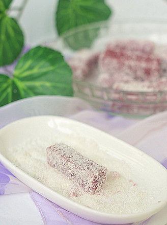 Coconut Purple Sweet Potato Cool Cake recipe