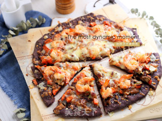 Black Rice Shrimp Thin Bottom Pizza recipe