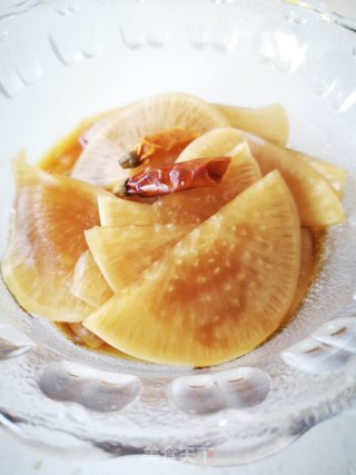 Served with Porridge and Side Dishes ~ Sweet and Sour White Radish recipe
