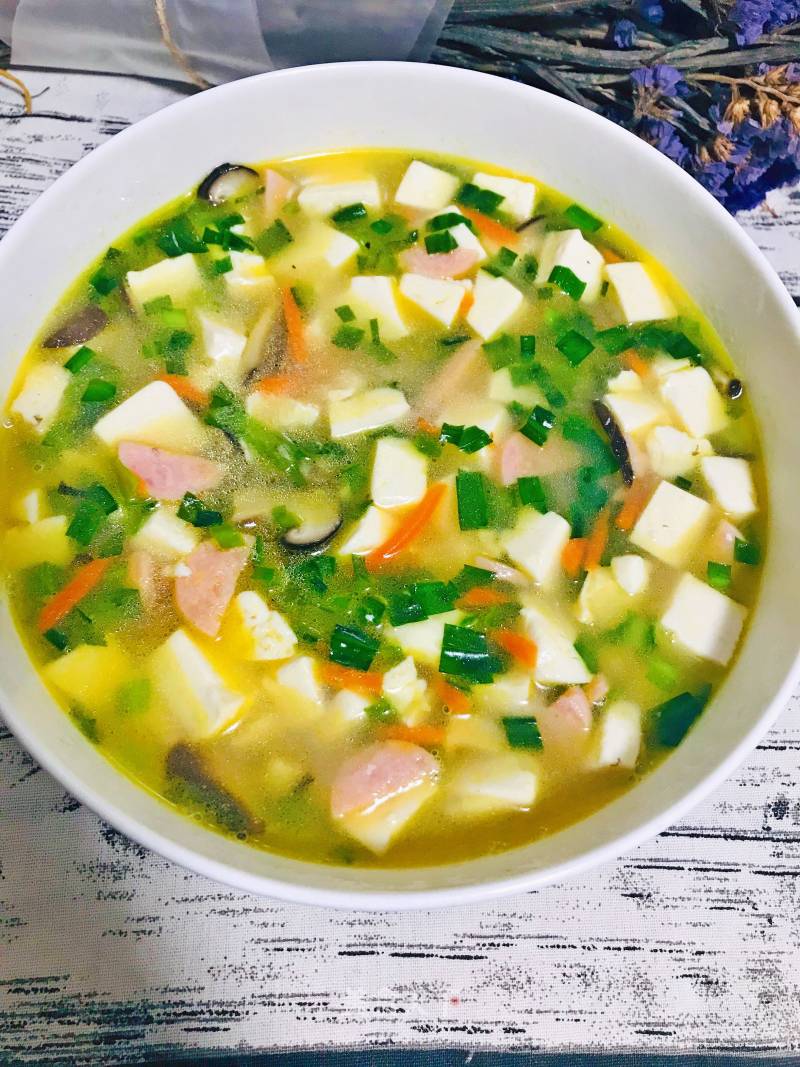 "wild Vegetables" Tofu Mixed Soup recipe