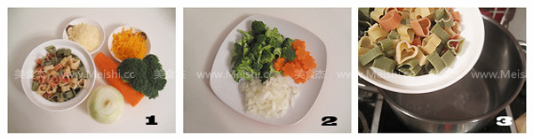 Heart-shaped Pasta with Cheese recipe