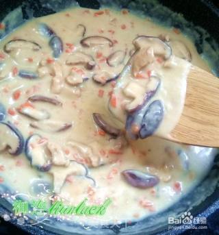 Pasta with Mushrooms and Chicken in White Sauce (=＾● W ●＾=) recipe