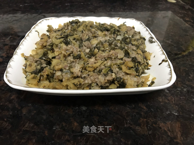 Steamed Meat Cake with Mei Cai recipe