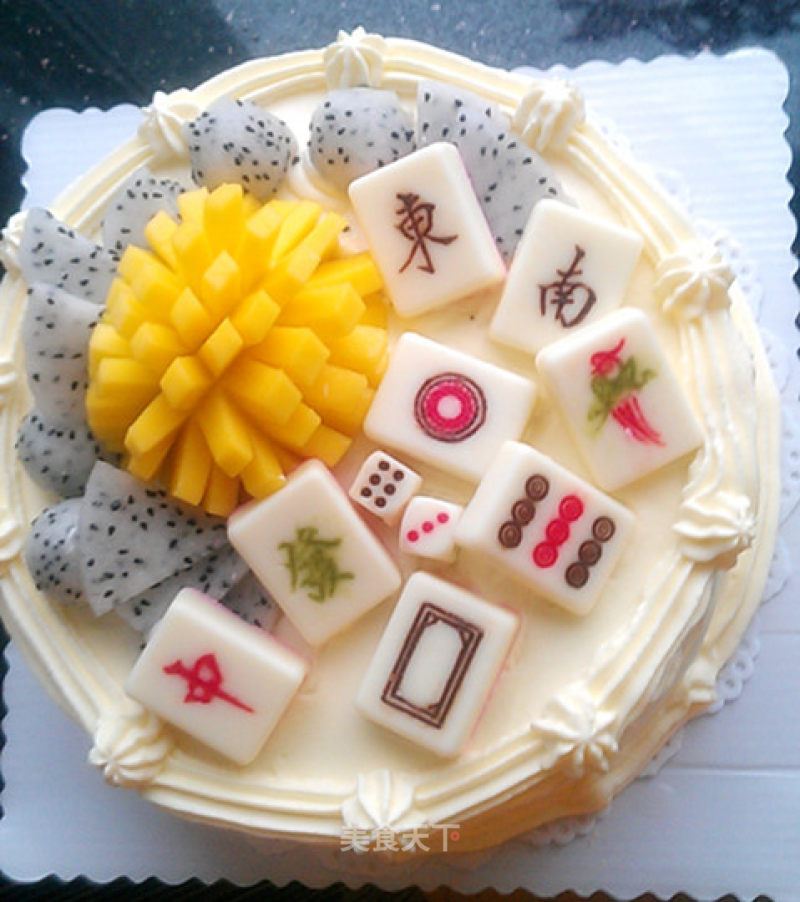 Birthday Surprise for My Aunt-----mahjong Cake recipe