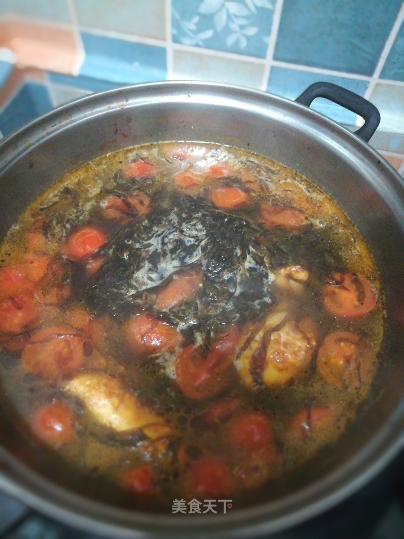 Tomato Seaweed Egg Soup recipe