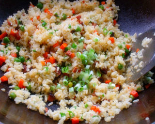 Fried Rice with Seasonal Vegetable Sauce recipe