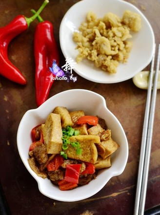 Braised Tofu with Lard Residue recipe