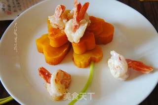 Baked Pumpkin and Anchovy Shrimp with Cheese recipe