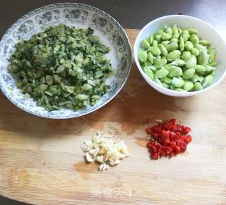 Fried Pickles with Edamame and Rice recipe