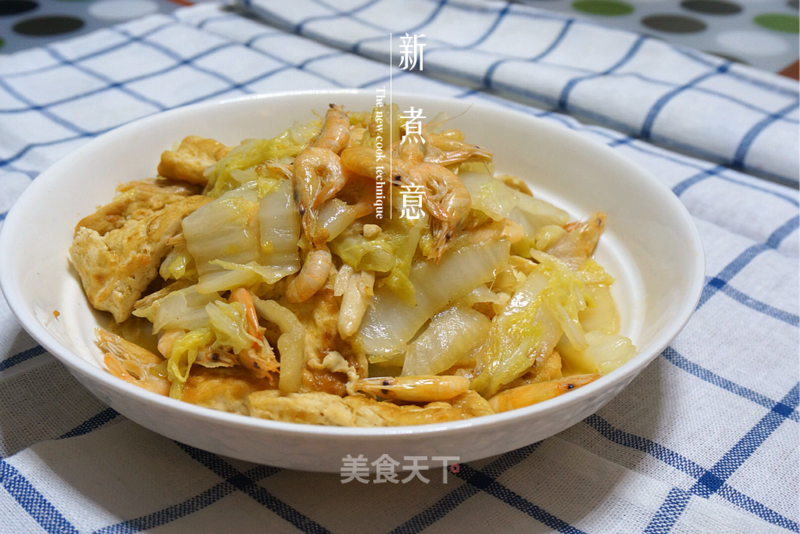 Braised White Shrimp with Fresh and Tender Cabbage