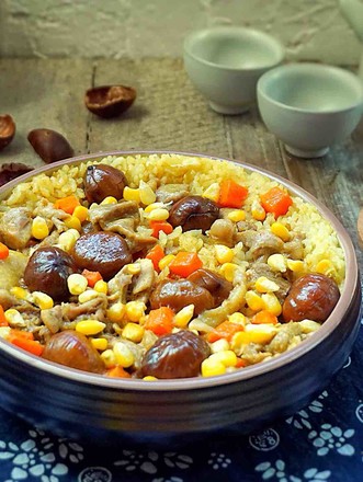 Chestnut Curry Chicken Steamed Rice