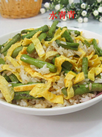 Fried Rice with Beans and Egg Shreds