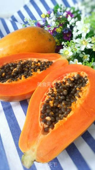 Matcha Milk Papaya Jelly recipe