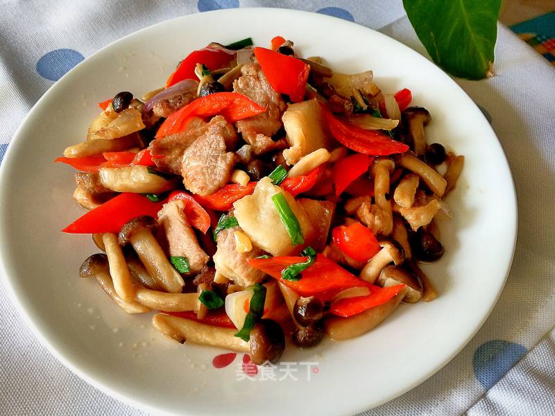 Stir Fried Pork with Mushrooms recipe