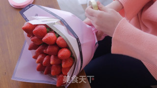 Valentine's Day Strawberry Bouquet [first Taste Diary] recipe