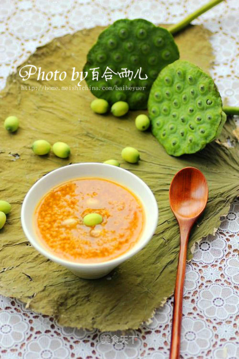 [pinzhenke Wuchang Rice Flower Fragrant Porridge Trial Report] Lotus Leaf and Lotus Seed Cold Congee recipe