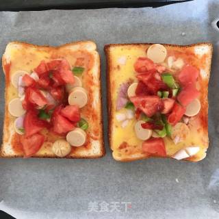 Small Pizza with Slices of Bread recipe