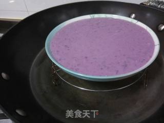 Milk Purple Sweet Potato Steamed Cake recipe