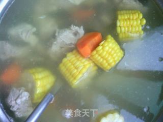Preference The Taste of Bitter Gourd-corn Bitter Gourd Mung Bean Spine Soup recipe