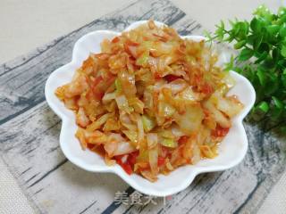 Stir-fried Cabbage with Tomatoes recipe