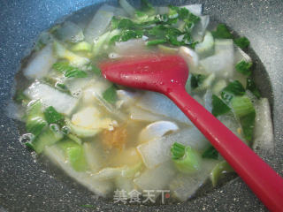 Green Vegetables, Salted Duck Eggs and Winter Melon Soup recipe