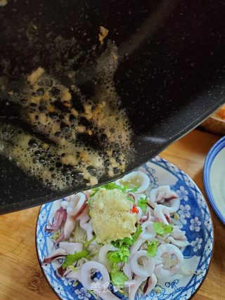 Fresh Squid Mixed with Silver Buds recipe