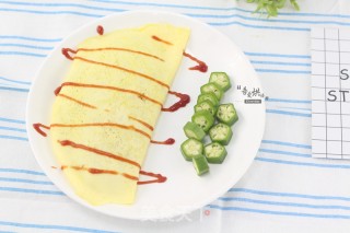 Omelette Rice with Tomato Sauce recipe
